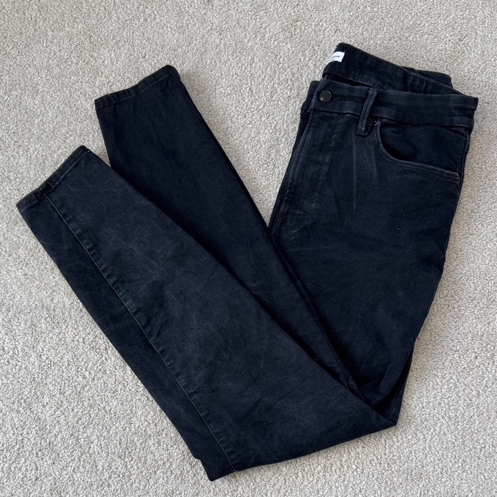 Good American Always Fits Good Legs High-Rise Stretch Jeans Black Wash Sz14-18